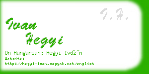 ivan hegyi business card